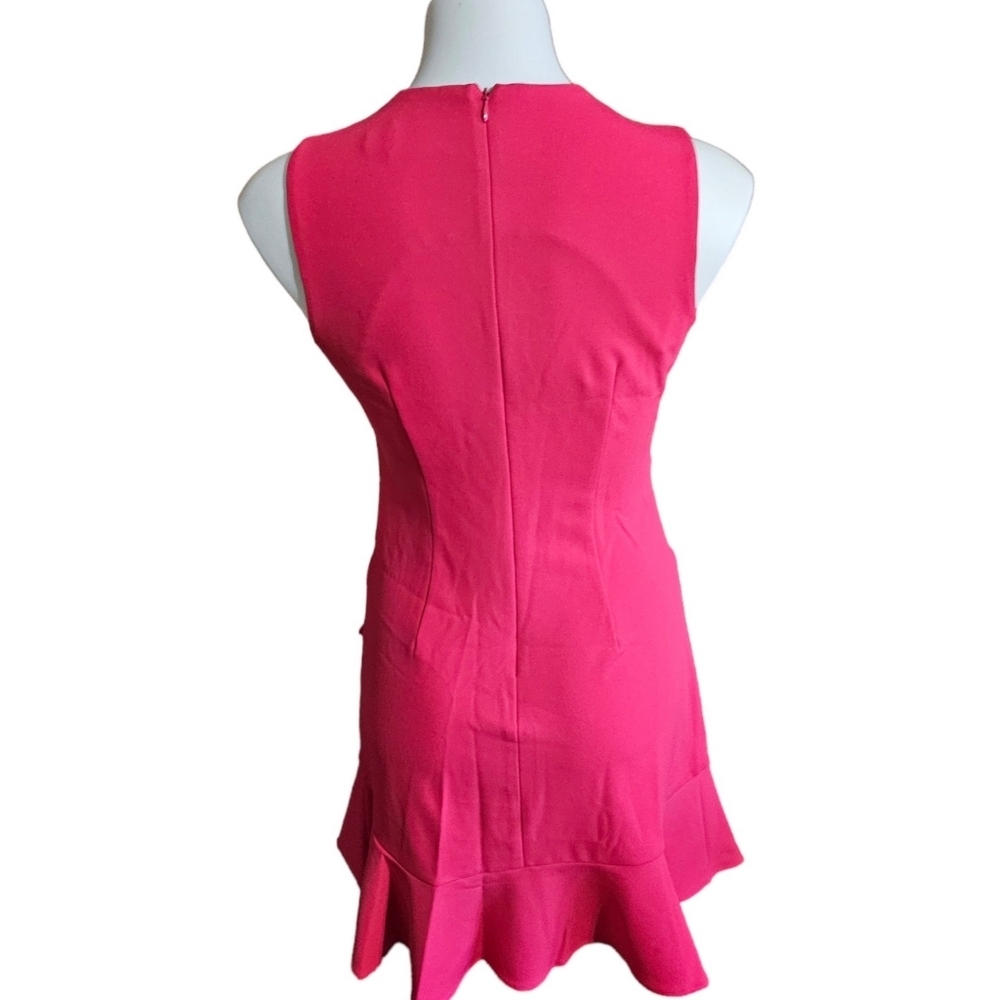 Eliza J Sleeveless Stretch Crepe Shift dress with Bow detail Hot Pink Size 4 - Picture 8 of 16